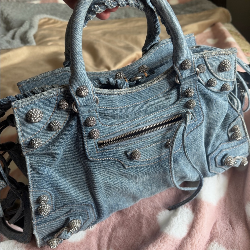 Balenciaga Denim city with Rhinestones